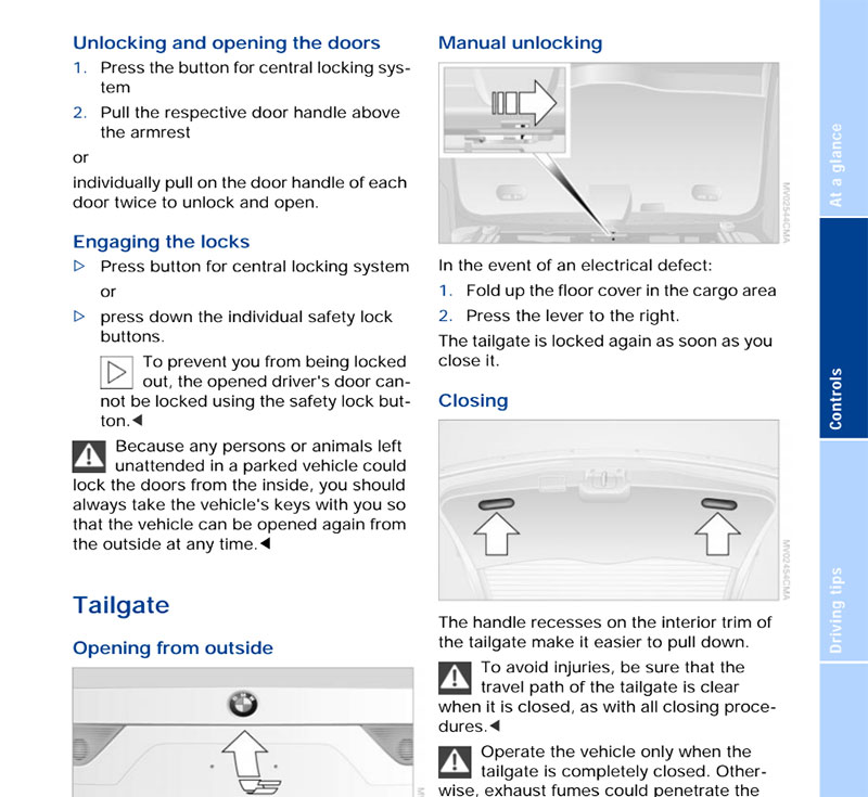 BMW X3 Owner’s Manual PDF - Detailed instruction