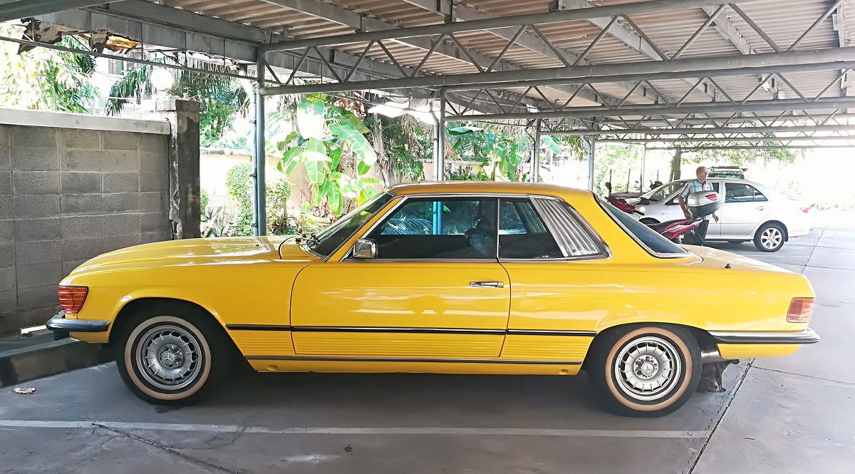 A Mercedes-Benz SLC with professionally installed window tint